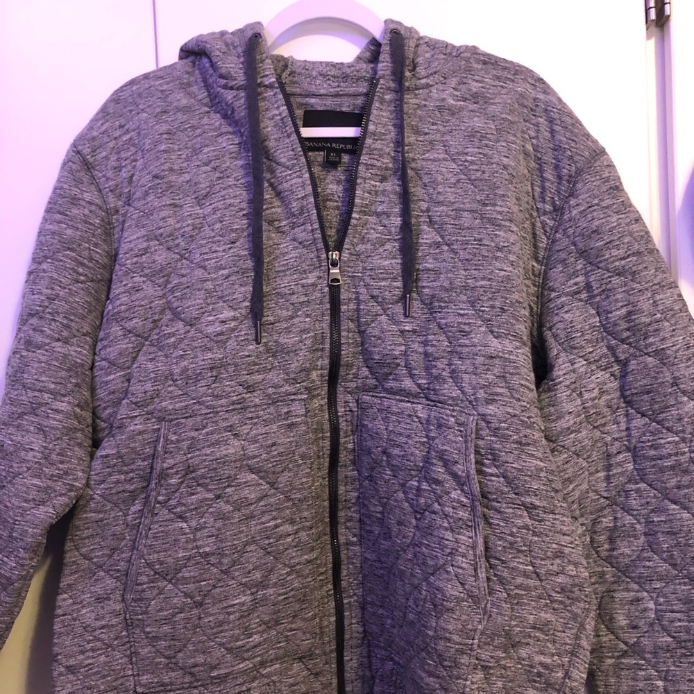 Banana Republic Quilted Zip Up Hoodie XL